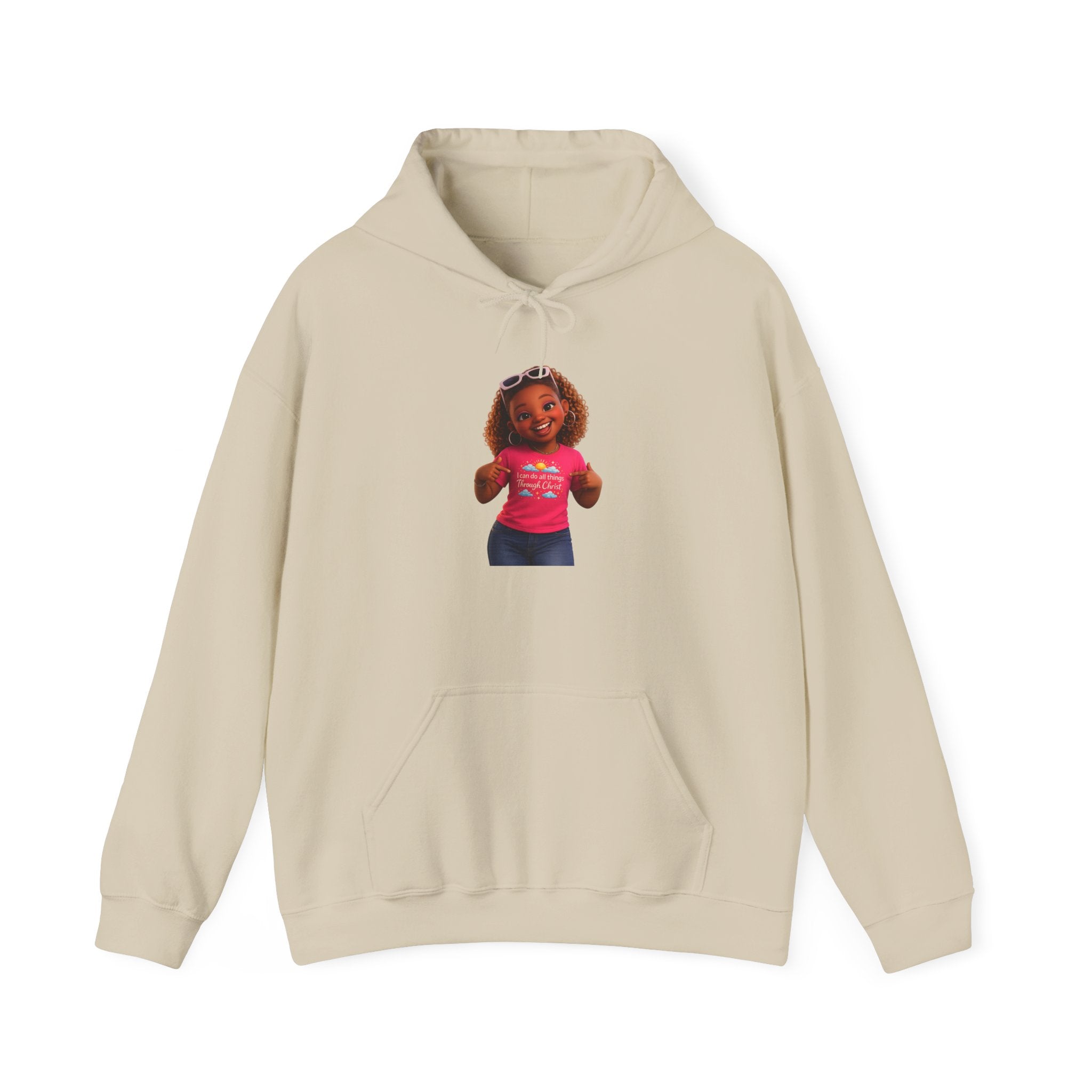 Girl Character Hoodie — Cute Cartoon Doll Graphic Sweatshirt
