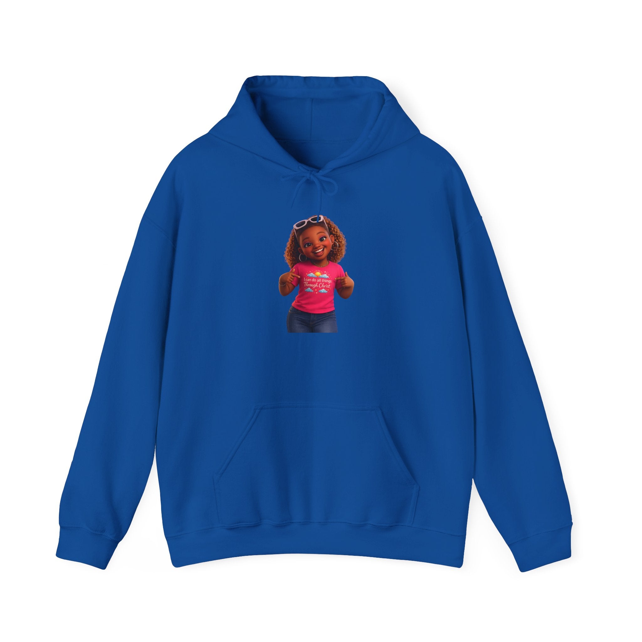 Girl Character Hoodie — Cute Cartoon Doll Graphic Sweatshirt