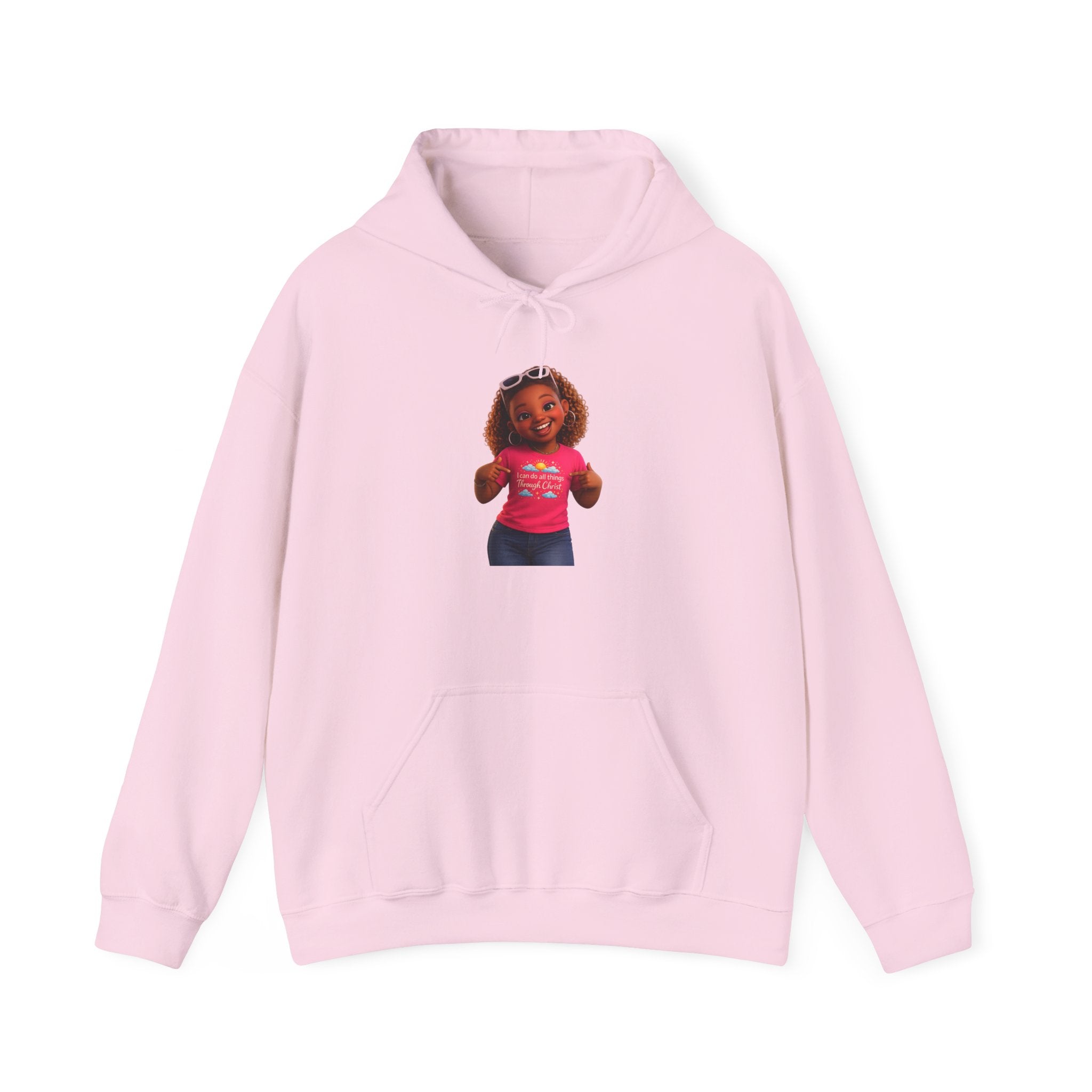 Girl Character Hoodie — Cute Cartoon Doll Graphic Sweatshirt